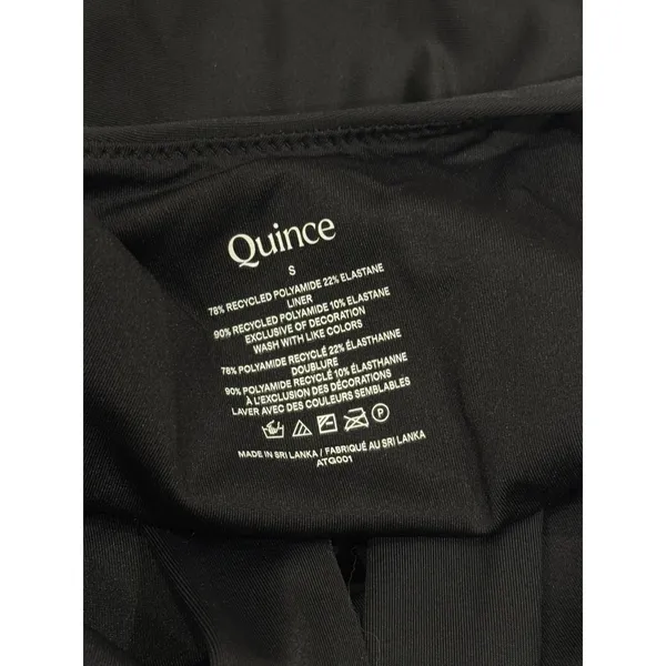NEW‎ Quince Italian Underwire One-Piece Swimsuit Womens S Black White Underwire - Image 6