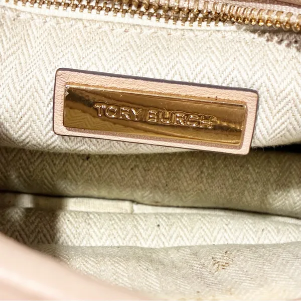 Tory Burch Women's Kira Chevron Camera Bag Desert Dune Gold Chain - Image 5