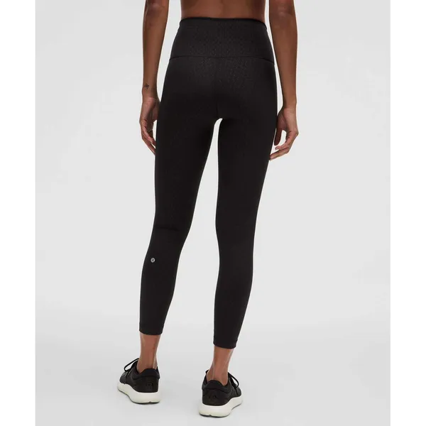 Lululemon Wunder Train High-Rise Tight 25" Size 0 Geo Tile Emboss Black - Image 2