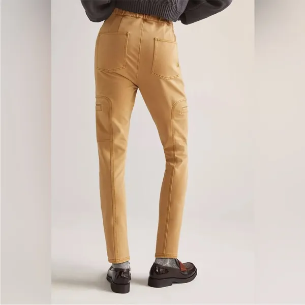 Anthropologie Pilcro‎ The Hiker Utility Leggings Slim Tan Pant Khaki Size Medium - Image 3
