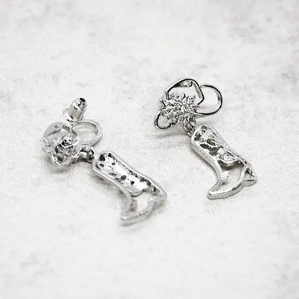 Kentucky Derby Cowgirl Boot Earrings - Image 3