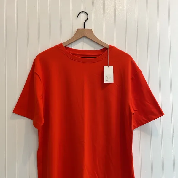 A NEW DAY Relaxed Short Sleeve Crew Neck Mini T-Shirt Dress in Orange Size M NWT - Image 6