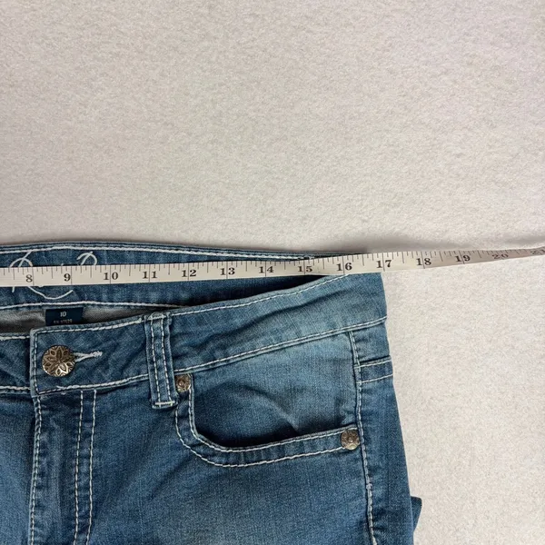 Y2K Royal Premium Bootcut Jeans Women's 10 Rhinestone Embroidered Flap Pockets - Image 6
