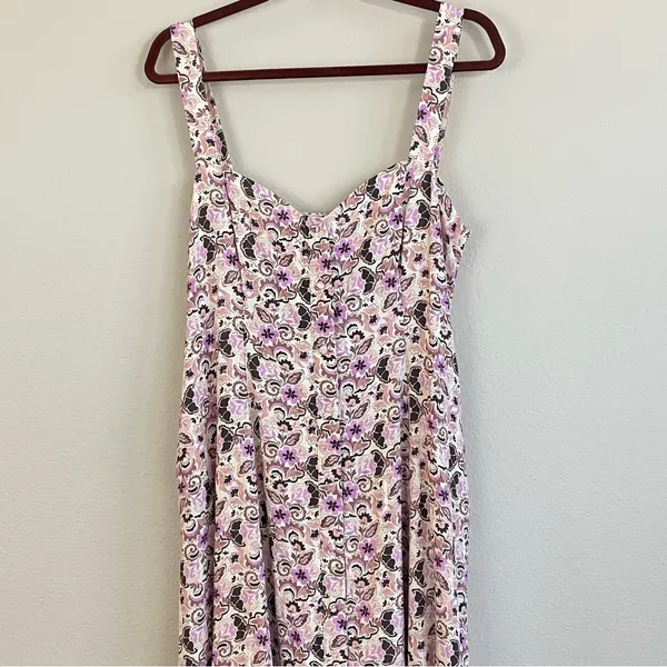 Z Supply x Evereve Floral‎ Shirt Maxi Dress NWT Size Large - Image 4