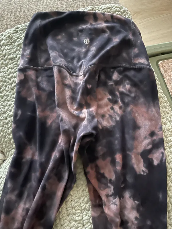 New Lululemon Align HR Crop 23" Diamond Dye Graphite Grey Pink Pastel Size 4 - Image 2