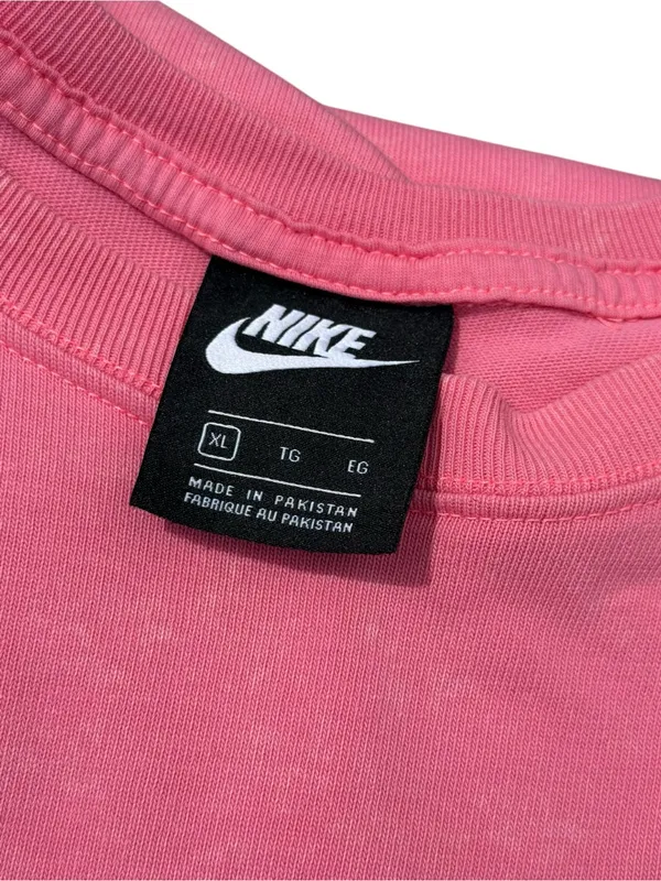 Nike Sportswear Retro 90s Washed T-Shirt Dress Pink Oversized Cotton Crew XL - Image 8