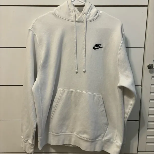 Nike Sportswear White Hoodie Sweatshirt - Image 2