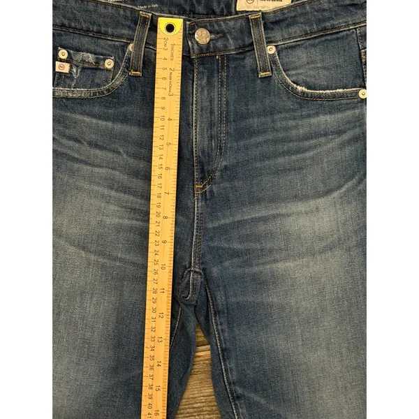 AG‎ Adriano Goldschmied Farrah Boot Crop High Rise Distressed Fray Jeans Size 27 - Image 8