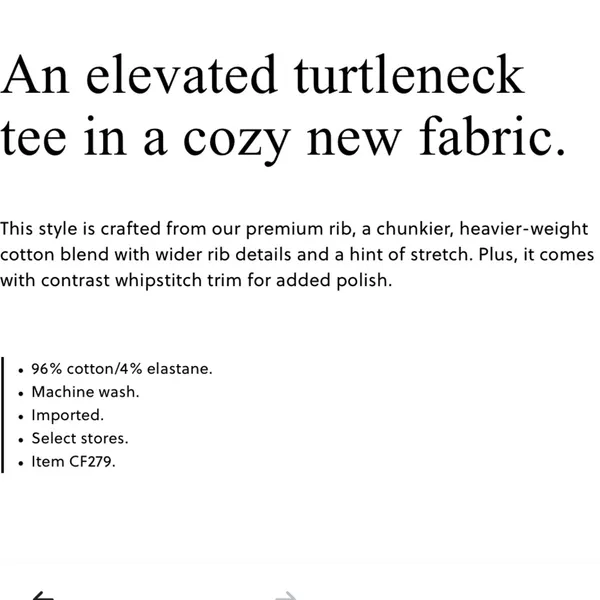 NWT J.Crew Premium Rib Turtleneck Long Sleeve Top Whipstitch Trim - Stitch loose - Image 2