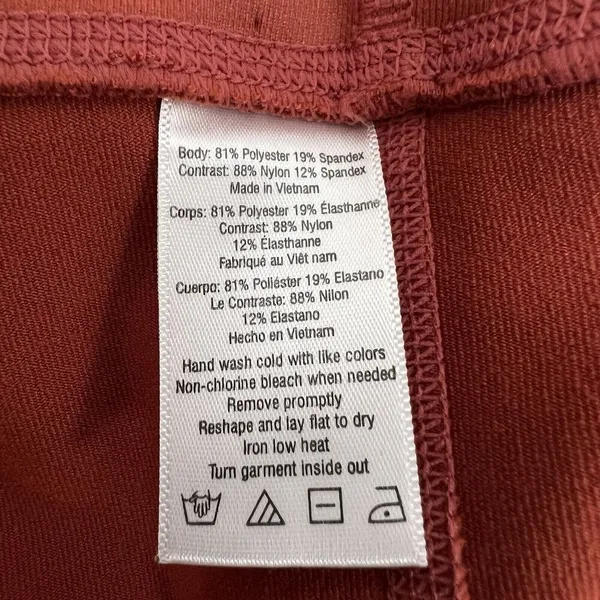 Alo Yoga Sz Medium Edge Sunbaked Capri Airbrush Crop Leggings Burnt Orange Pants - Image 8