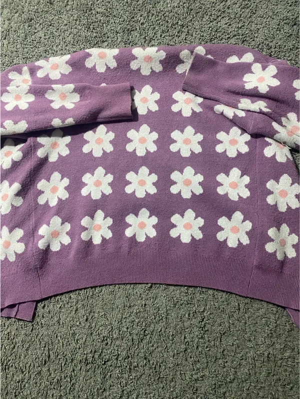 Willow wind floral cardigan size small Purple - Image 6