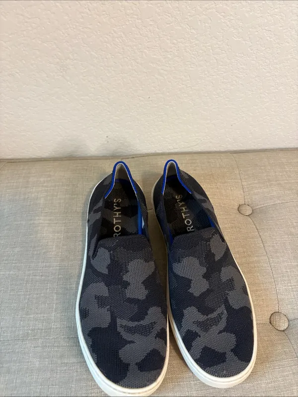 Rothy's Slip-On Sneakers - Black & Gray Camo size 8 - Image 2