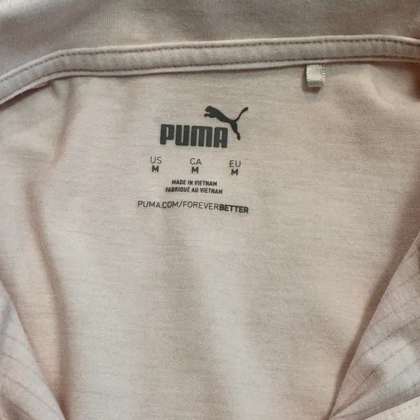 Puma Golf Polo Sleeveless‎ Athletic Tank Top Striped Pink Women's Size Small S - Image 3
