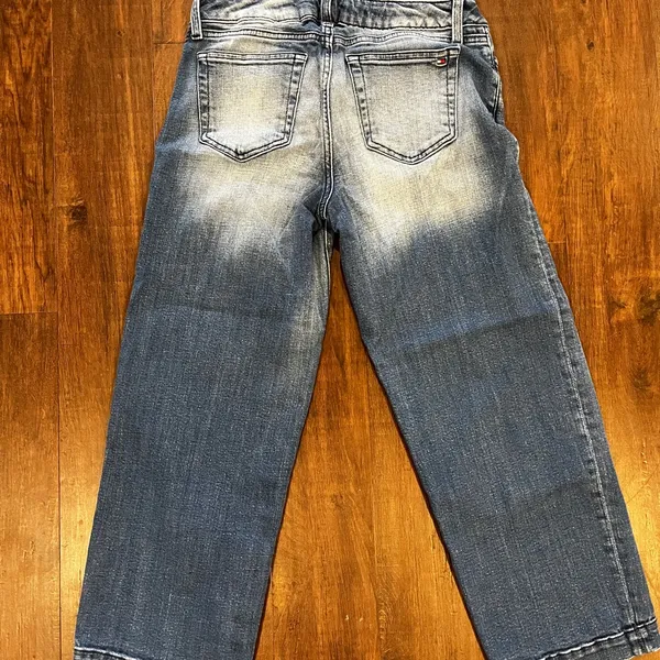 Tommy Hilfiger Jeans Women Blue Denim Wide Leg Cropped Jeans Size 0 - Image 6