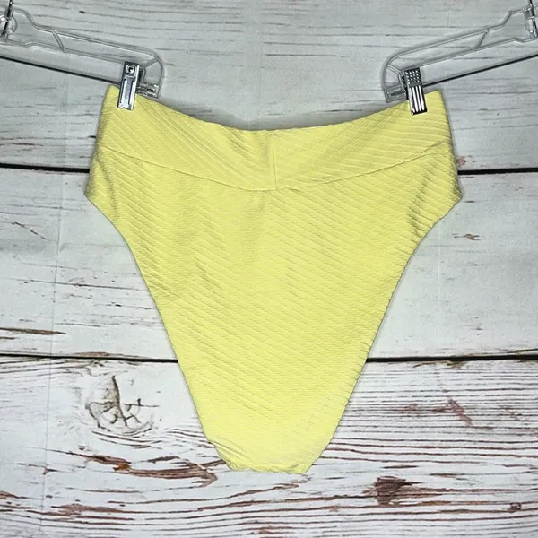 Aerie NWT Sz XXL Yellow High Waisted High Cut Cheeky Bathing Suit Bikini Bottoms - Image 2