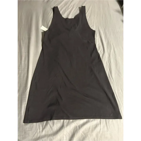aerie Black Ribbed Twist-Front Mini Dress Size XL - Image 5
