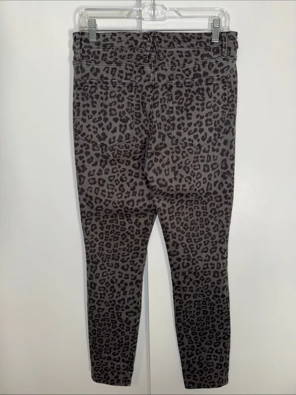 GOOD AMERICAN Good Legs Skinny Jeans Gray Animal Print Women’s 10 / 30 - Image 6