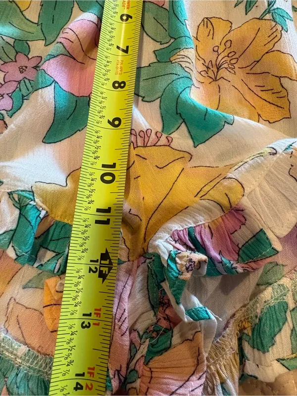 Billabong floral strapless romper vibrant floral women’s M - Image 14