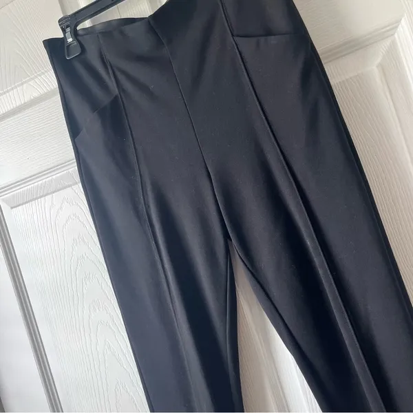 ATHLETA Black SIZE 6 Pull-On Front Seam Side Zip Work Yoga Pants High Waisted - Image 2