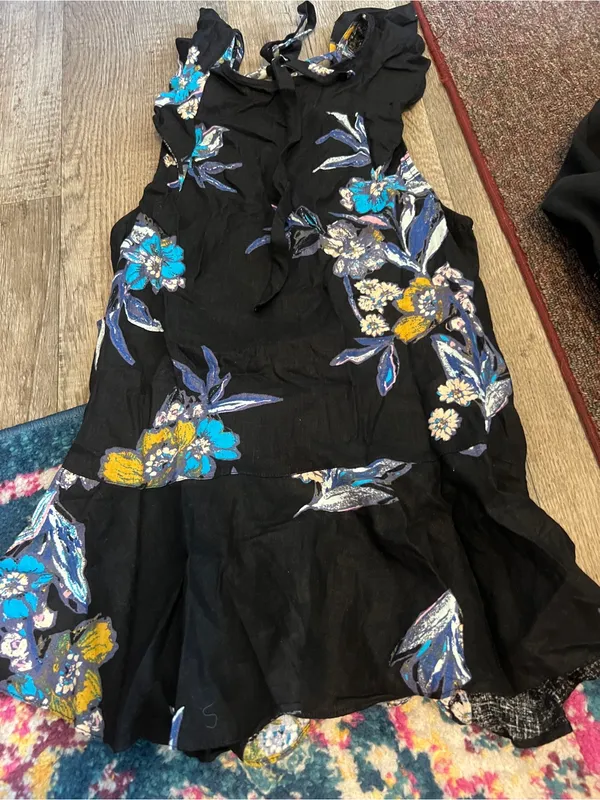Free People Summer in Tulum linen floral Mini Dress small - Image 10