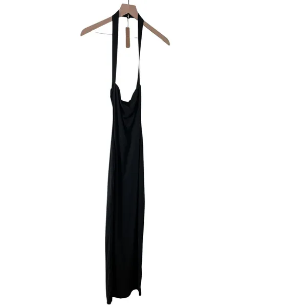 Skims Fits Everybody Wrap Long Slip Dress - Onyx Size Small NWT Authentic - Image 7