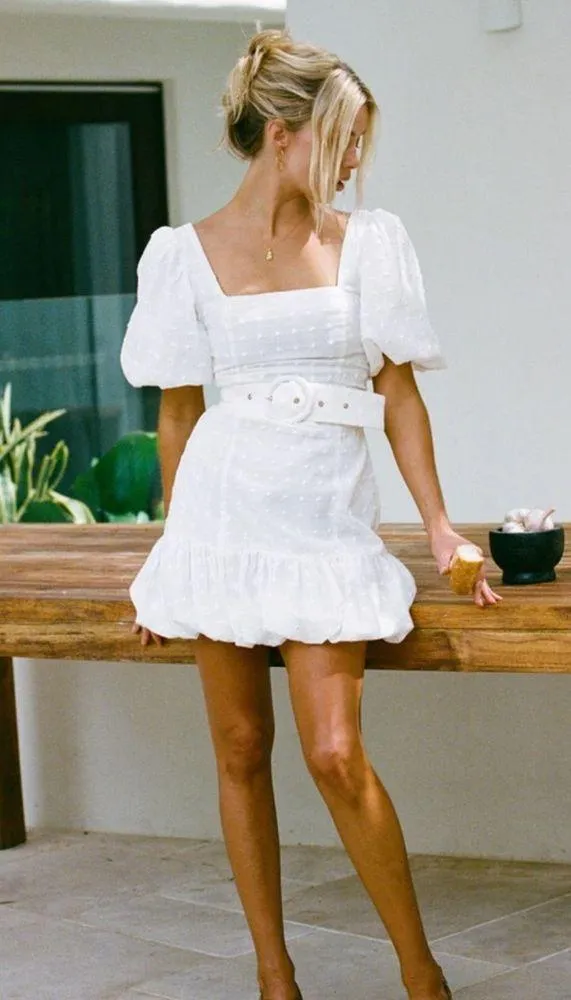Sabo Skirt White July Dress size small 4 bride wedding bachelorette - Image 7