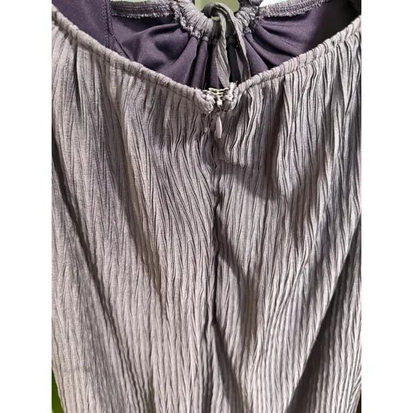 Lulus Dusty Purple Plisse‎ O-Ring Cutout Maxi Dress Womens Medium Smocked Back - Image 9