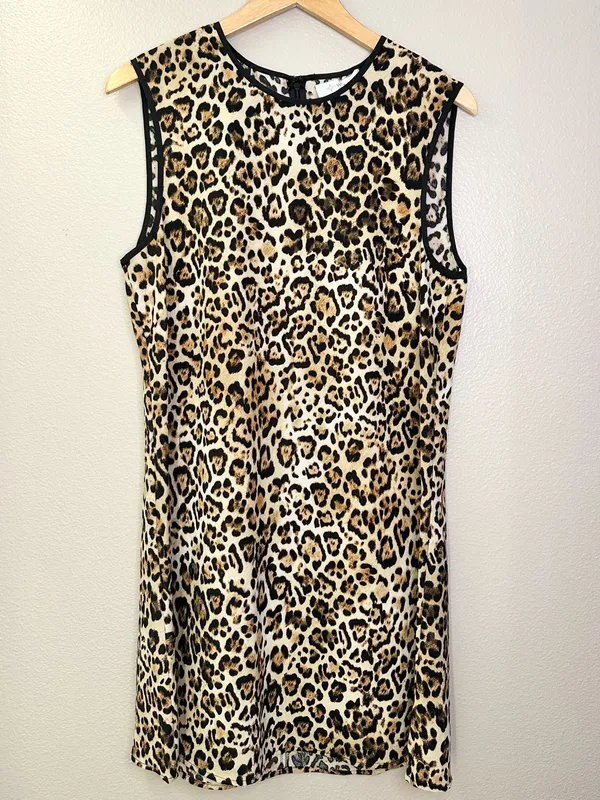 NWT WAYF Leopard Print Sleeveless Mini Dress - Image 2