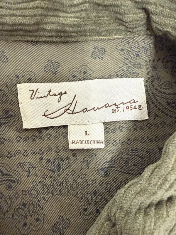 Vintage Havana Bandana & Corduroy Button-Up Top - Image 8