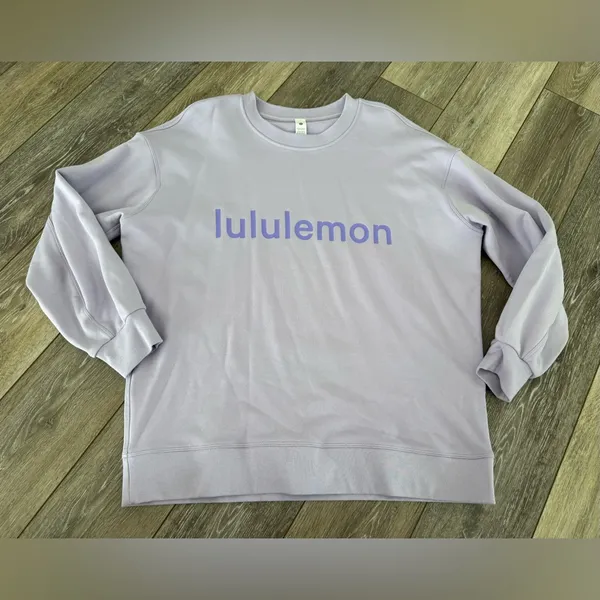 Lululemon Perfectly Oversized Logo Crew Purple - Image 2