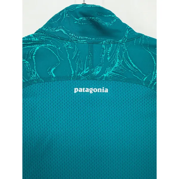 Patagonia Pullover Capilene Midweight XS Teal Blue 1/4 Zip Thumbhole Gorpcore - Image 9