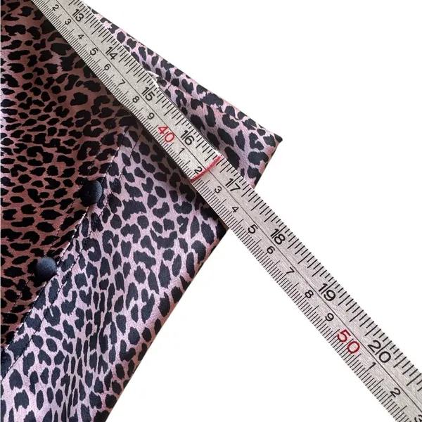 Victoria’s Secret PINK Satin Leopard Midi Slip Skirt Pink Black Bias Cut XL NWT - Image 14