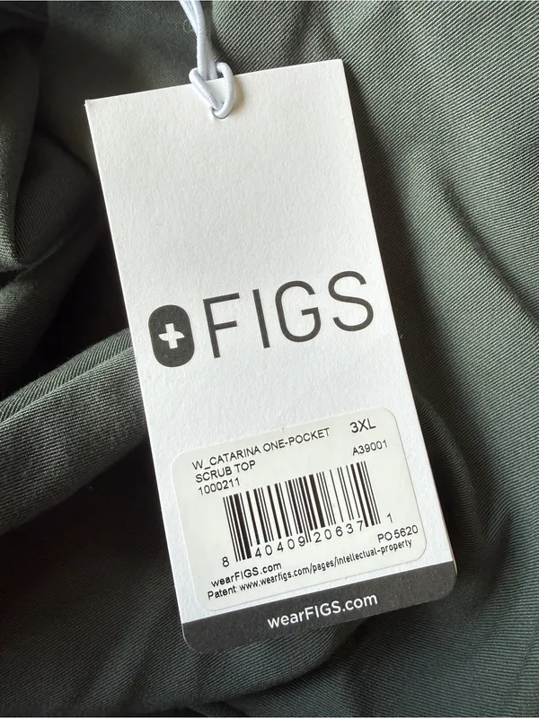 FIGS Catarina Scrub Top in Moss Size 3X - Image 8
