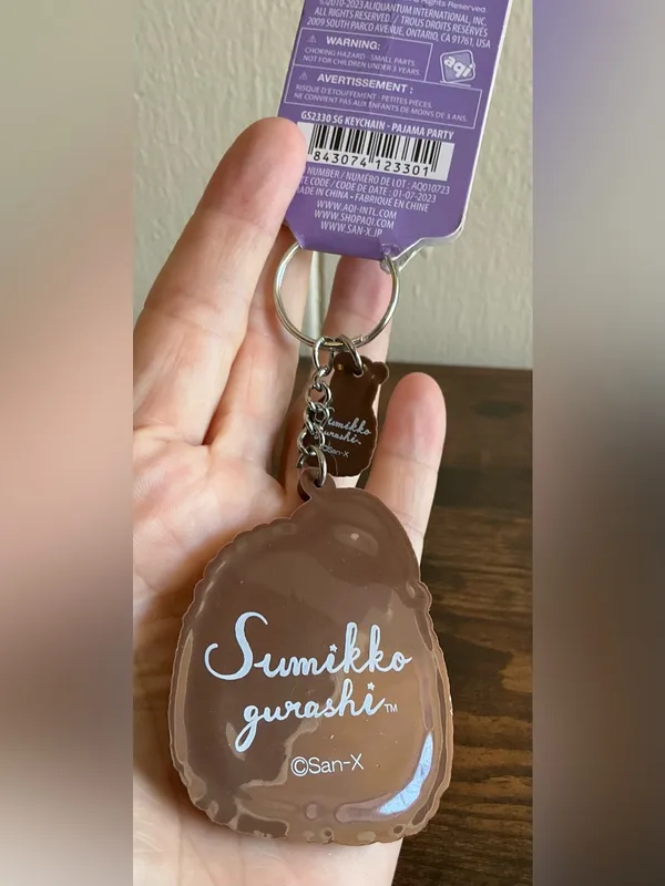 A Rare NWT San-X Sumikko Gurashi From Japan Rubber Keychain Keyring Key Fob - Image 2