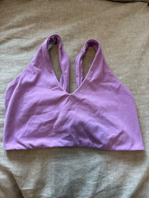 Aerie Criss Cross Purple Light Support Bra - Image 3