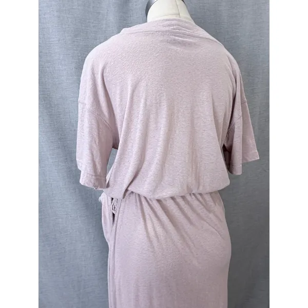 Free People Beach Leila Midi Dress Light Purple Short Sleeve Faux Wrap XS - Image 9