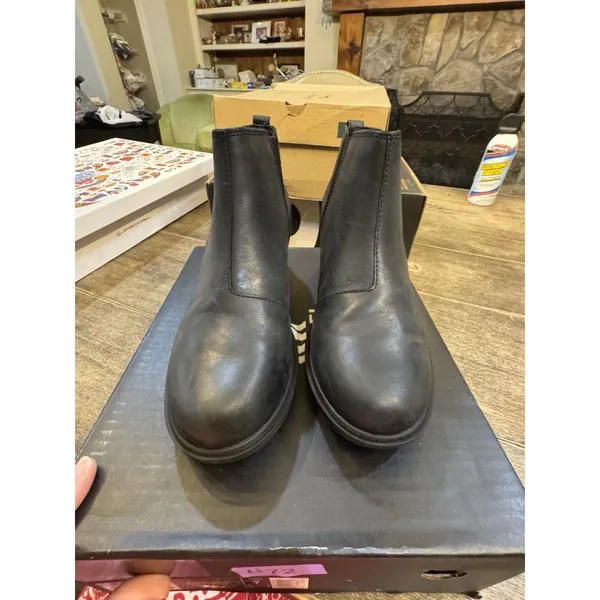 SOREL Evie II Zip Waterproof Bootie Black Size 7 - Image 4