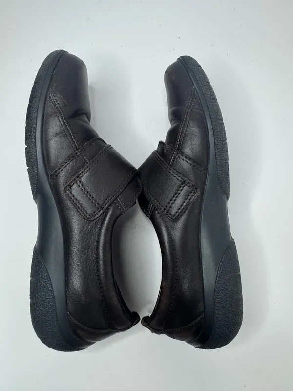 Hotter 'Sugar' Brown Leather Loafers Size 7 Black - Image 5