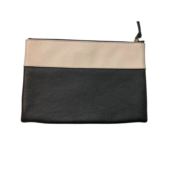 Kate Spade New York Clutch Used Leather Black Beige - Image 2