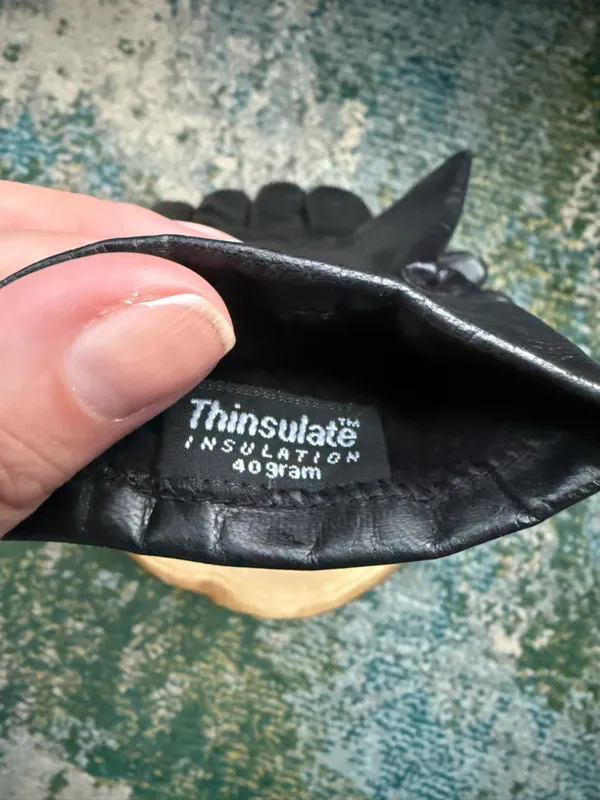 Vintage Accessories Thinsulate black leather gloves, size XL - Image 4