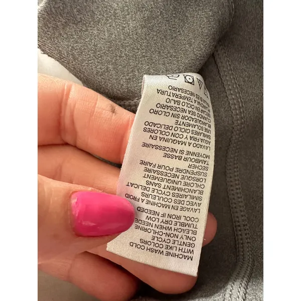 Good‎ American Sports Bra Women Size 2 Medium Gray Racerback V-Neck Activewear - Image 5
