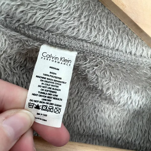 Calvin Klein performance brown beige fur lined jacket full‎ zip women's size M - Image 3