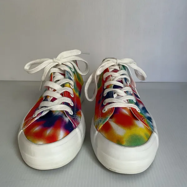 Restricted Tie Dye Platform Sneakers Women’s Size 9 Lace Up Canvas Shoes - Image 4