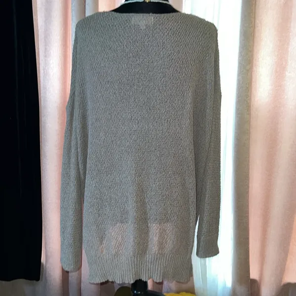 Listicle Size M Beige Loose Knit Oversized Sweater - Image 7