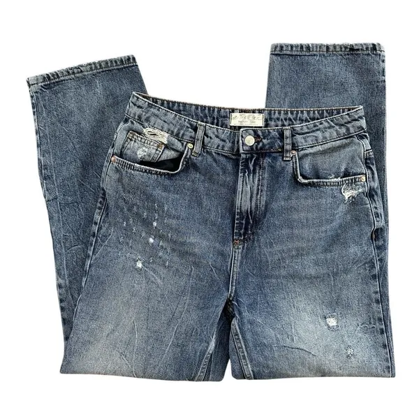 We‎ the Free People Dakota Straight Leg Jeans Size 29 Denim Distressed Cigarette - Image 4