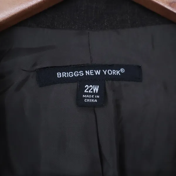 Briggs New York Blazer Womens 22W Olive Button-down New - Image 2