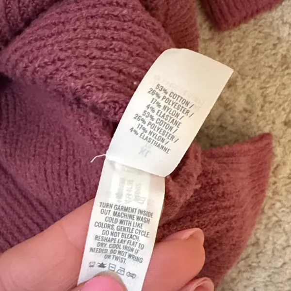 Women’s Aerie XL Oversized Burgundy Crewneck Sweater - Image 5