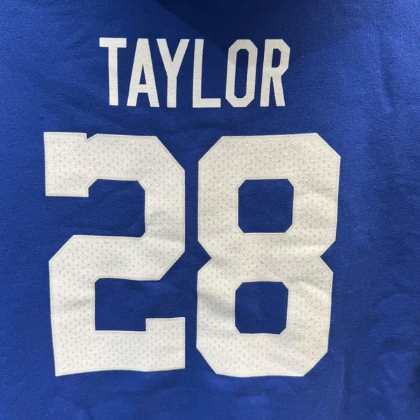 NWT Indianapolis Colts Jonathan Taylor #28 Fanatics Women's V-Neck‎ Hoodie - L - Image 3