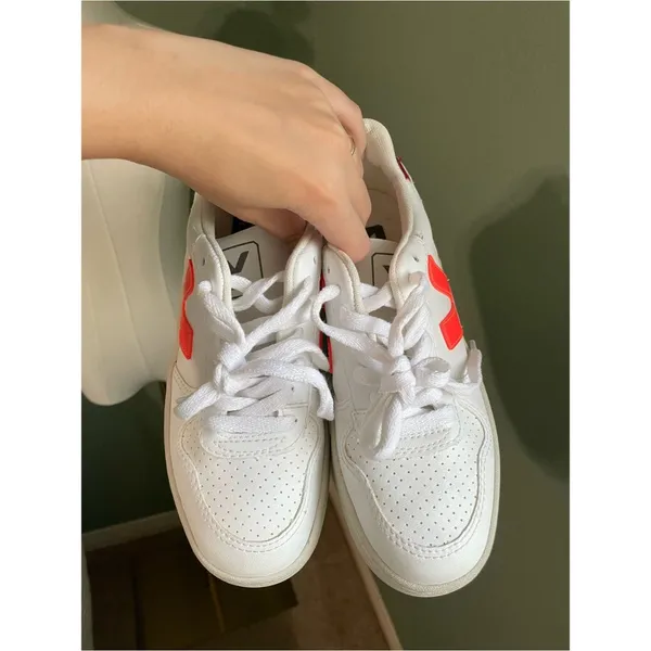 VEJA V-10 Sneakers Size US 4 / EU 35 White Coral - Image 5