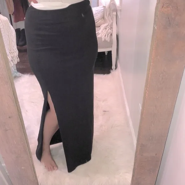 Boston Proper size small blue maxi skirt w/slit - Image 2